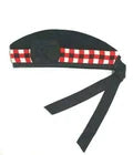 Glengarry Cap - Diced and Plain Black - Traditional Scottish Headwear for Men