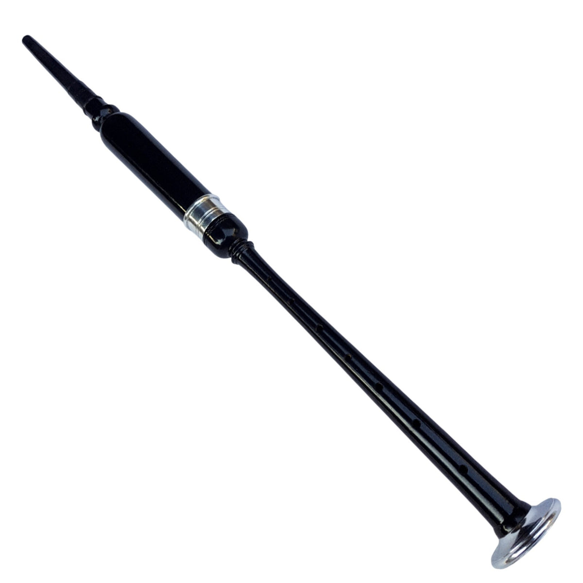 Bagpipe Practice Chanter + Reed & HARD CASE – Black, Natural, Silver