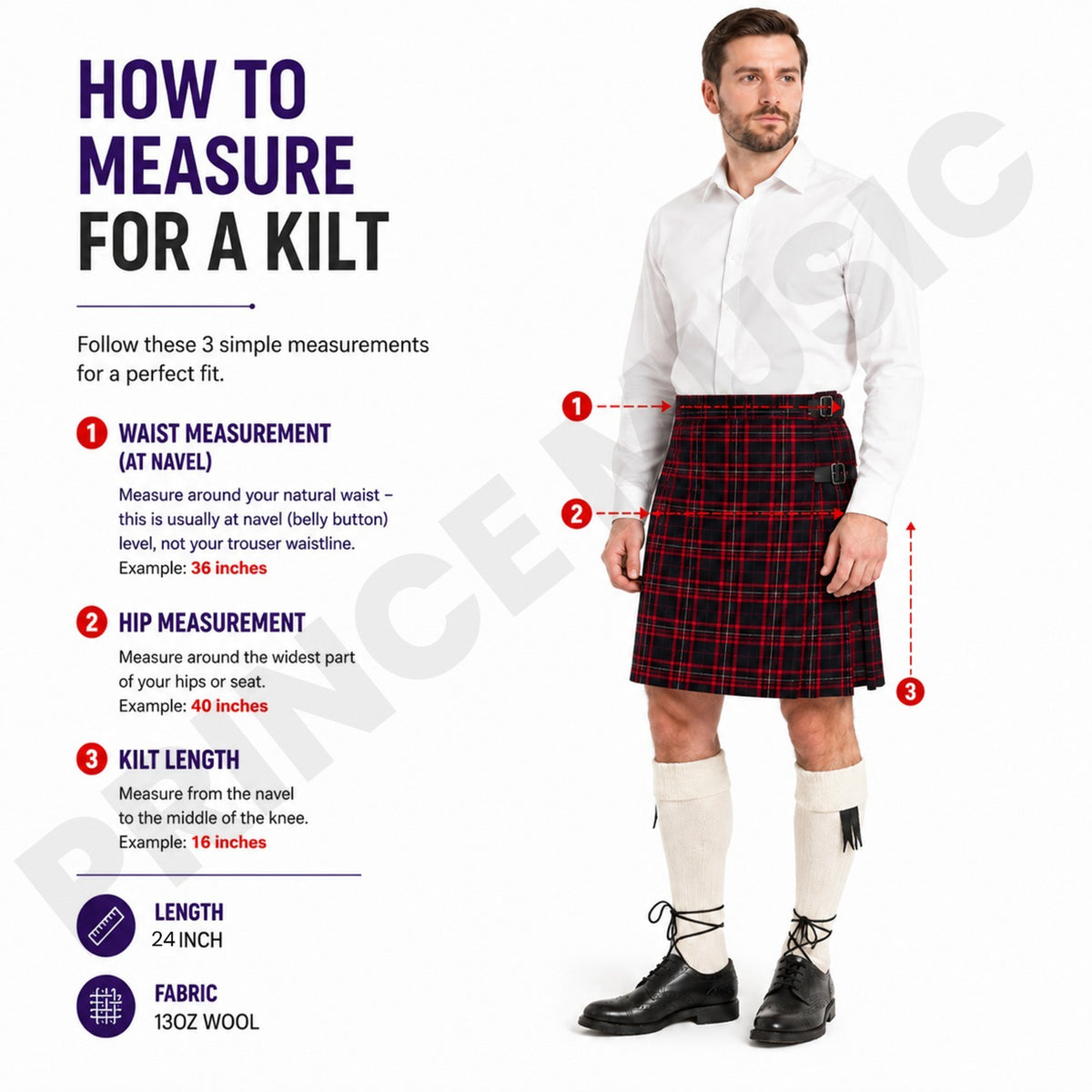 Men's Kilt MacDonald Tartan 5 Yard 13oz Traditional Scottish Highland By PM