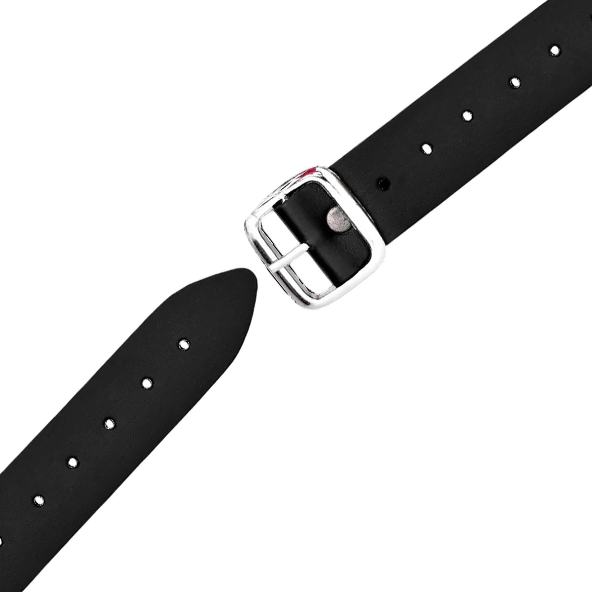 Black Leather Kilt Strap – 5” Adjustable Straps with Chrome 1.25" Buckle