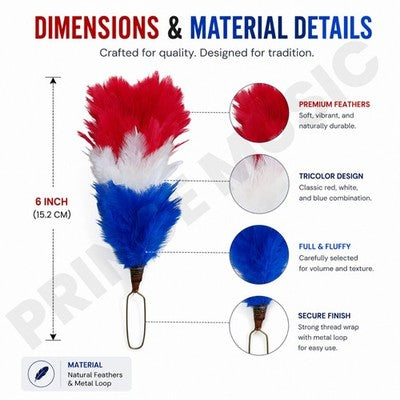 6-Inch Scottish Glengarry Cap Feathers Hackles for Fly Tying, Crafting