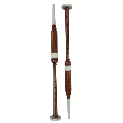 Bagpipe Practice Chanter Brown – Silver Mounts, Black Tip | Great for Beginners