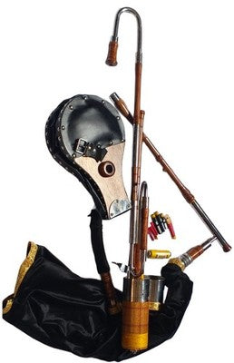 Irish Uilleann Bagpipe Half Set Complete with Bag, Reeds & Instructions