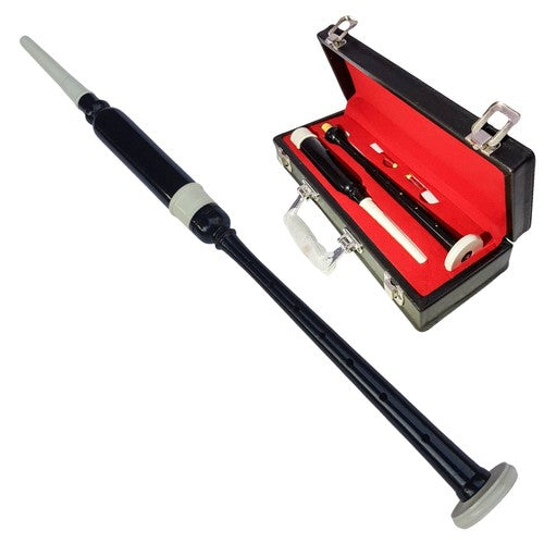 Bagpipe Practice Chanter Brown – Silver Mounts, Black Tip | Great for Beginners