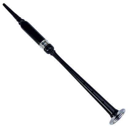 Practice Chanter for Bagpipe with Reed - Black Silver Black Tip