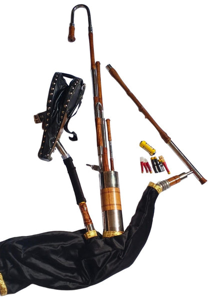 Irish Uilleann Bagpipe  Half Set Complete with Bag, Reeds & Instructions