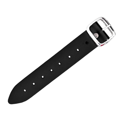 Black Leather Kilt Strap – 5” Adjustable Straps with Chrome 1.25" Buckle