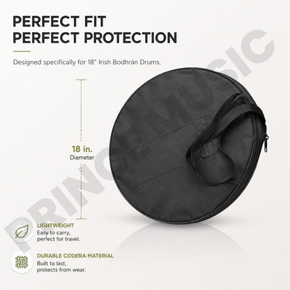 Irish Bodhran  18"  Drum Nylon Cover Case Bag.