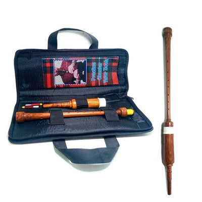 Rosewood Practice Chanter 22" Bagpipe Starter Kit + Bag + Guide + 2 Reeds