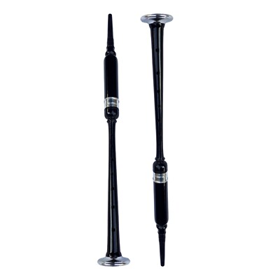 Bagpipe Practice Chanter Brown – Silver Mounts, Black Tip | Great for Beginners