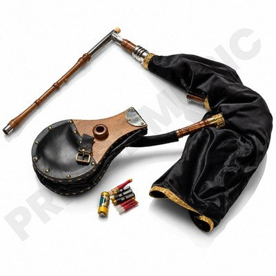 Irish Uilleann Pipe Practice Set - Rosewood - Includes Bellows and Reeds by PM