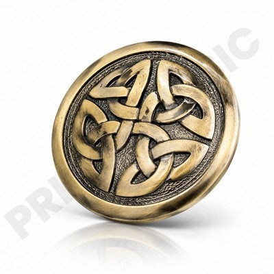 Celtic Kilt Fly Plaid Brooch Antique Finish 2.5" Celtic Fly Plaid Brooches Metal
