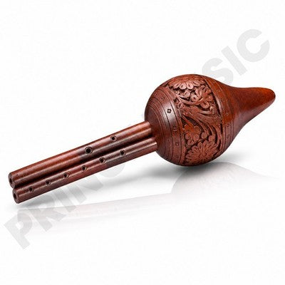 Snake Charmer Bean Rosewood Engraved Flute Two reed set in Canes by prince music