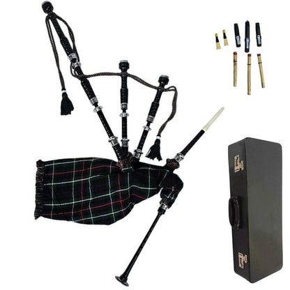 Highland Bagpipe MacDonald  with Hard Carry Box, Tutor Book, Drone Set & Chanter