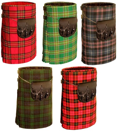 Black Watch Tartan Kilt, 13oz Scottish Wool, 24", 5 Yards Men’s Traditional Kilt